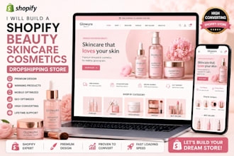 build a shopify beauty skincare cosmetics dropshipping store