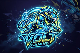 design an original electric mascot logo for gaming brand