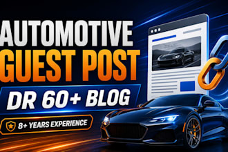 publish your guest post on a DR 60 automotive blog