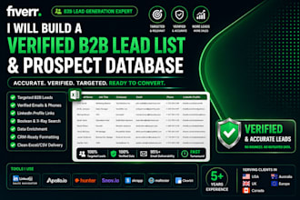 build a verified b2b lead list and prospect database for you
