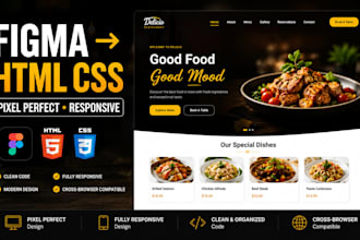 convert figma to responsive HTML CSS website