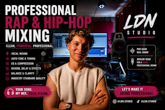 professionally mix your rap or hip hop song