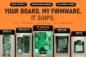 develop esp32 firmware in esp idf with ble, wifi, ota and low power