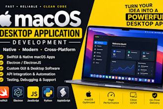 develop a macos desktop application with swiftui or electron, gui, applescript