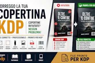 correggi e formatta la copertina del tuo libro per amazon KDP