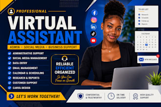 executive virtual assistant social media manager real estate insta reels data