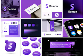 design a modern startup logo and tech brand identity