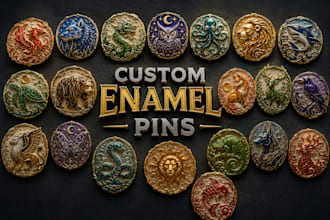 design cute custom fitted pins and enamel pins