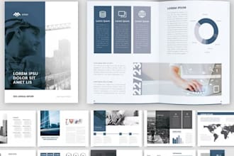 design real estate investment teaser, annual report brochure, company profile