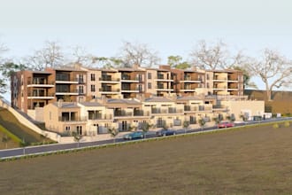 archviz 2d,3d cluster house,unit residential condo,hillside multi family,3ds max