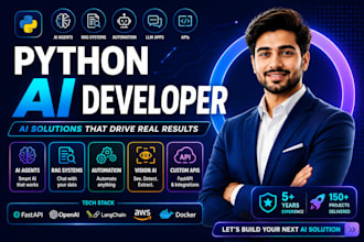 be your python ai developer for rag, ai agents, automation and custom ai solutio