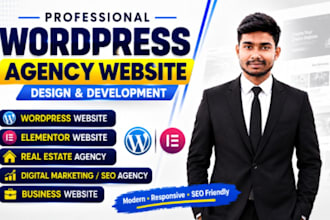 design elementor pro wordpress agency website for real estate