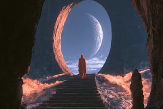 dreamy surreal or fantasy music album cover