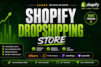 design shopify dropshipping store with spocket zendrop dsers autods cjdropship