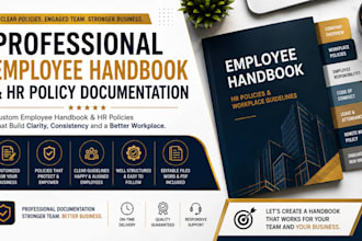 create a professional employee handbook HR policies sop and job description