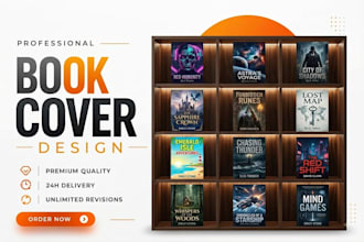 design stunning fantasy book cover, book design, e book cover design