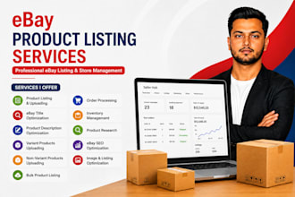 do ebay listing, ebay product listing, ebay bulk listing and product upload