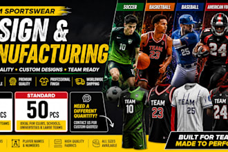 design to manufecture sportswear, basketball, uniforms and other sports apparel