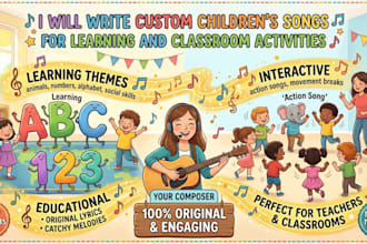 write custom children songs for learning and classroom activities