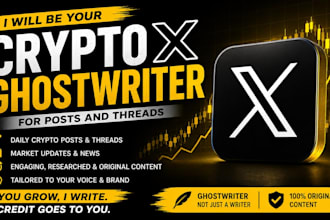 be your crypto ghostwriter for chart posts and threads