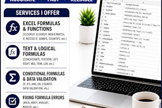 create advanced excel formulas and lookup functions