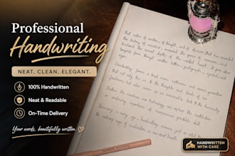 write your documents in neat and clean handwriting