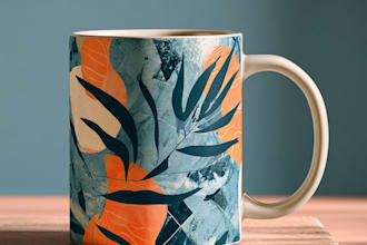 do professional coffee mug design, custom mug design
