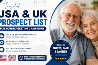 sweep leads, bank leads, gambler leads for usa, uk