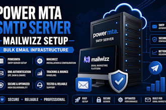 setup powermta SMTP server with mailwizz for bulk email sending campaigns