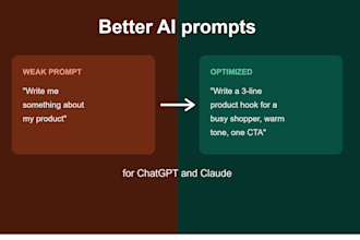write optimized chatgpt and claude prompts for you