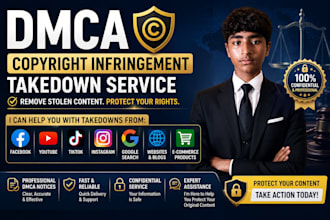 send legal notice on copyright infringement links under dmca