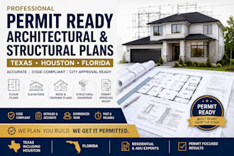 prepare permit ready plans for texas houston and florida elevation