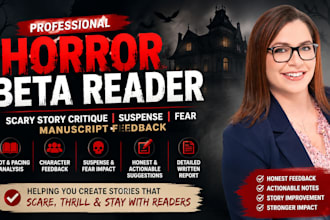 horror beta reader scary story critique suspense fear manuscripts feedback novel