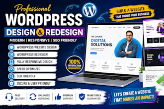 design or redesign a professional wordpress website