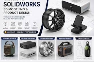 create solidworks 3d models and engineering drawings