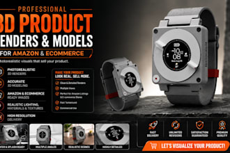 create 3d cad product models and photorealistic 3d product renders for amazon