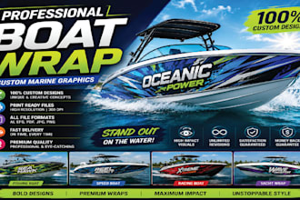 professional custom boat wrap design