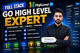 setup gohighlevel crm, workflows, funnels and automation