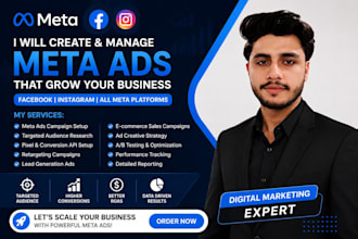 we will manage your meta ads , facebook and instagram ads