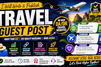 build travel backlinks via travel guest post on high da to rank blogs