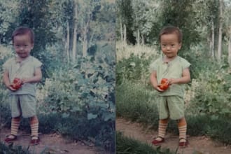estore old photos, fix damage, colorize and enhance images