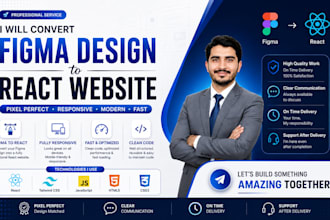 convert figma design to react website