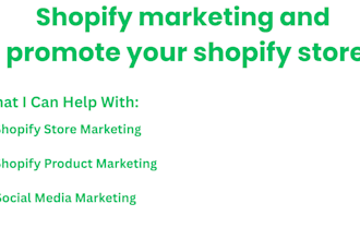shopify marketing and promote your shopify store