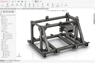 design structural weldments sheet metal tube steel frames in solidworks