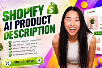 write high converting shopify ai product description seo listing copywriting