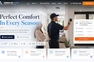 design wix hvac website wix ac repair heating cooling contractor website
