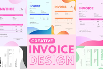 design attractive receipt, invoice design for business