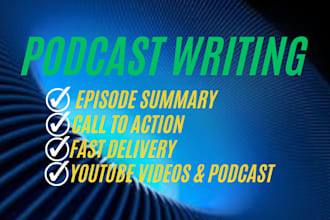 write SEO optimized podcast show notes and summaries