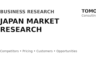 research the japanese market and your competitors