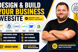 design and build wix wordpress ionos jimdo webflow website for your business